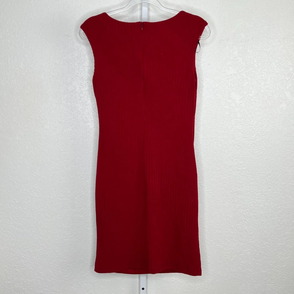 Frank Lyman‎ Design Cherry Knit Gathered Waist Midi Tank Dress Shapely Small - Picture 7 of 14